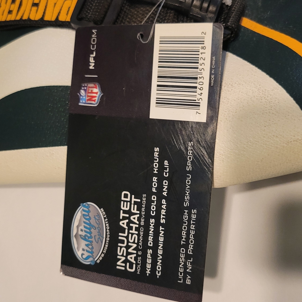 Packers Green and White Sling Can Bag(holder)  Siskiyou Products